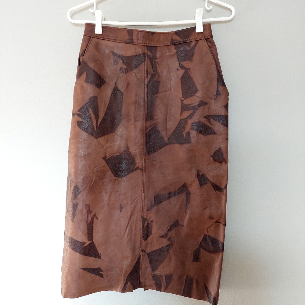 Vintage Europelle Italy Soft Leather (Vera Pelle) Skirt, Size 4
